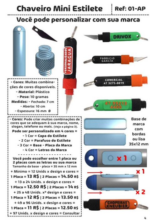 catalogo super chaveiros marca